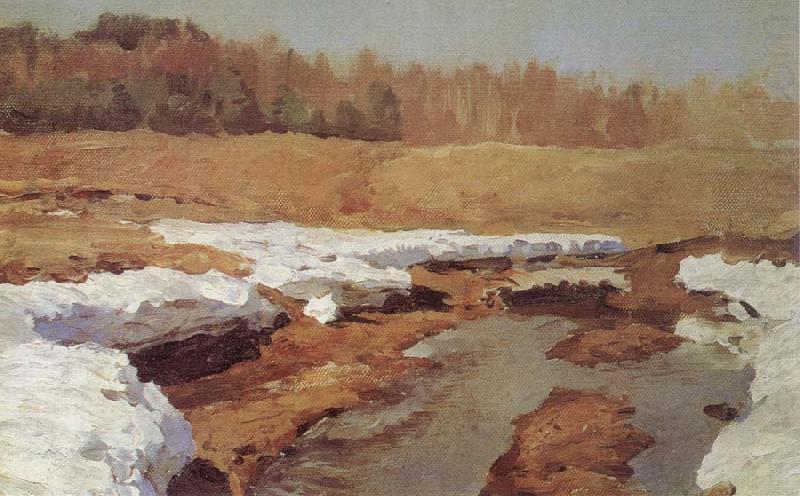 Isaac Levitan Spring,The Last Snow china oil painting image